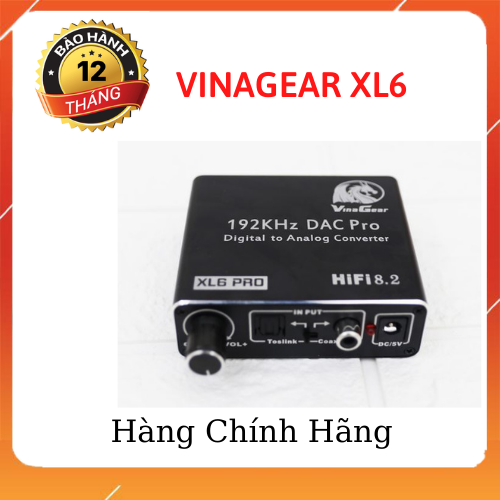 Bộ chuyển đổi âm thanh Digtal sang Analog VINAGEAR XL6 Pro | Truyền tải âm thanh ko có tạp âm | - Hàng Chính Hãng