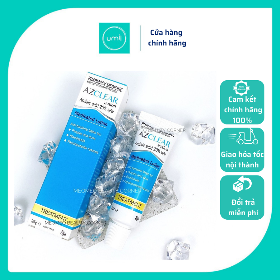 Kem Azclear Giảm Mụn Mờ Thâm Hàng Nhập Khẩu Chính Hãng Phục Hồi Da (25g)