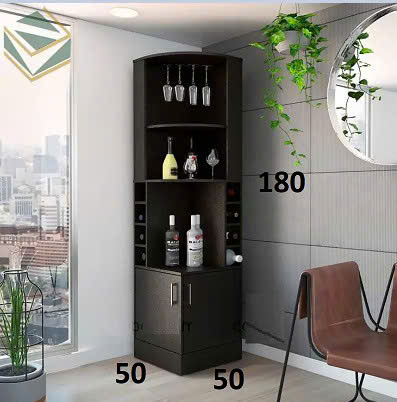 Tủ rượu góc gỗ mdf phủ min