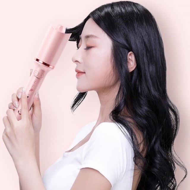 Máy uốn tóc, máy tạo kiểu tóc tự động Huihao/June nice có thiết kế độc đáo và hai lớp cách nhiệt, chống bỏng, an toàn khi sử dụng