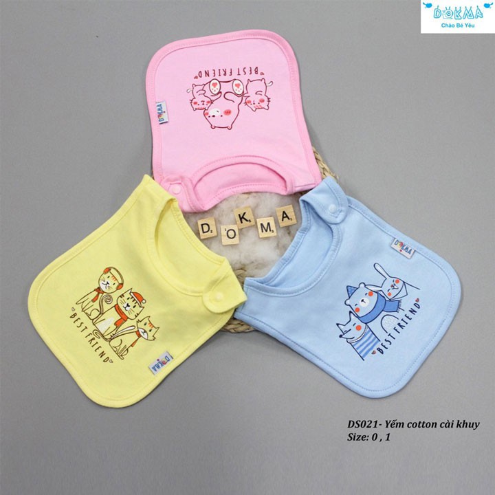 DS021 - Yếm cotton cài khuy Dokma