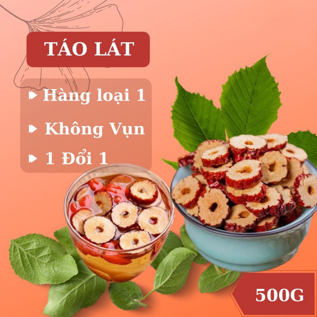 500g Táo đỏ thái lát bỏ hạt sấy khô giòn thơm ngon hàng loại 1