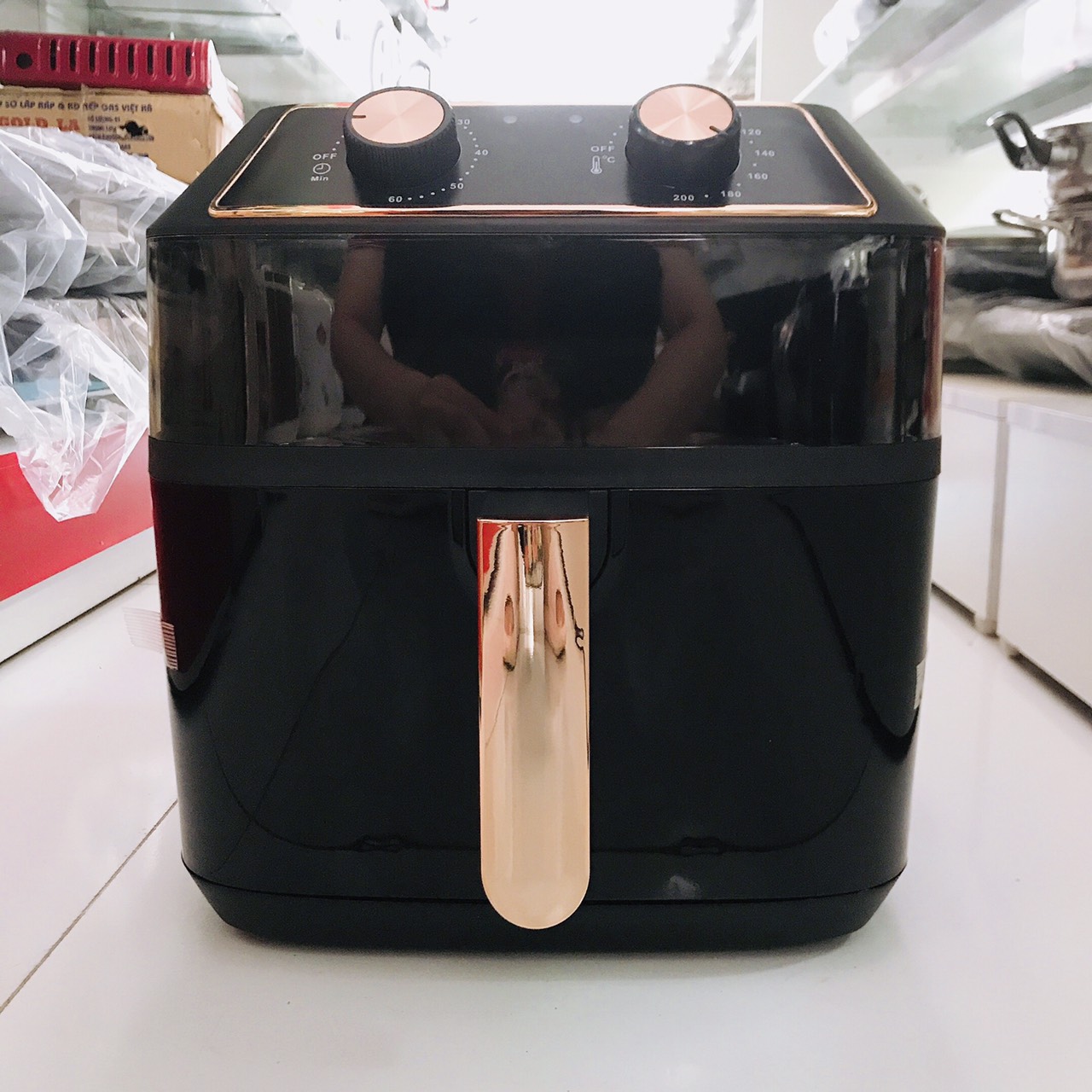 Nồi chiên không dầu nine shield 10l kb-8001m , nồi chiên không khí, nồi chiên k dầu, nồi chiên k khí, nckd, bếp chiên