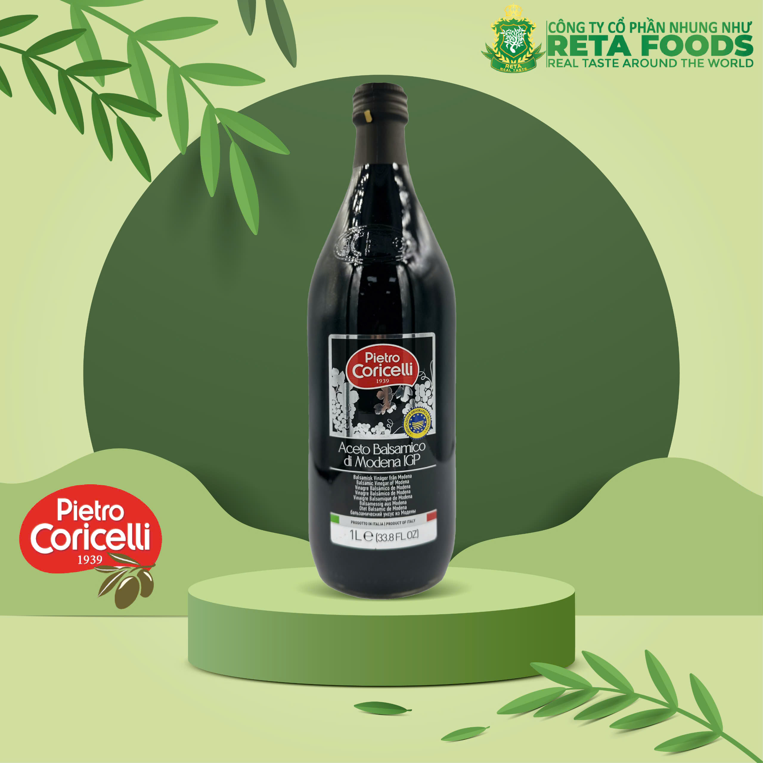 Giấm nho thơm Pietro Coricelli 1L