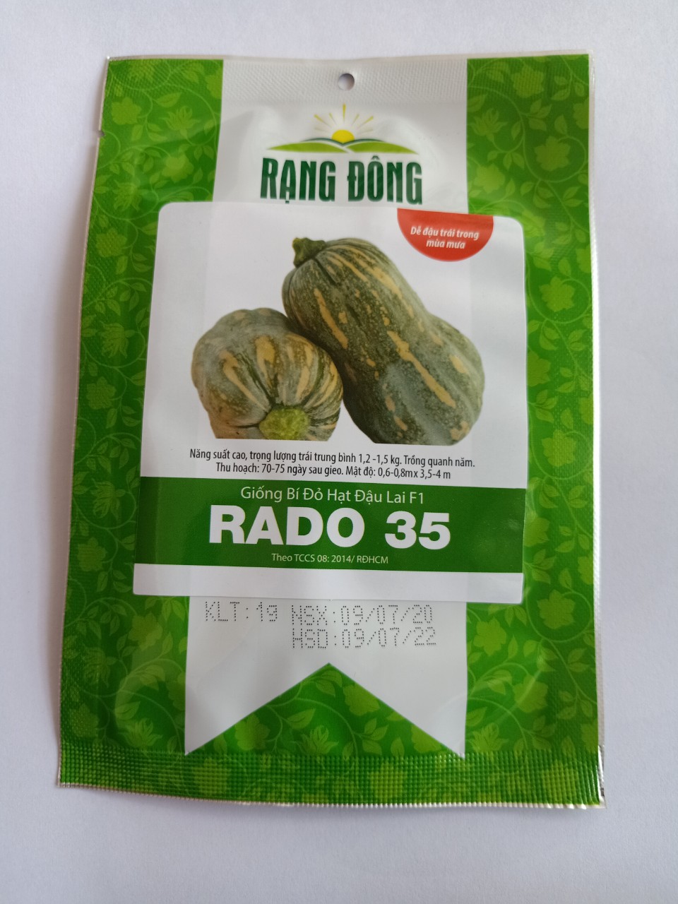 Hạt giống bí đỏ hạt đậu Rạng Đông