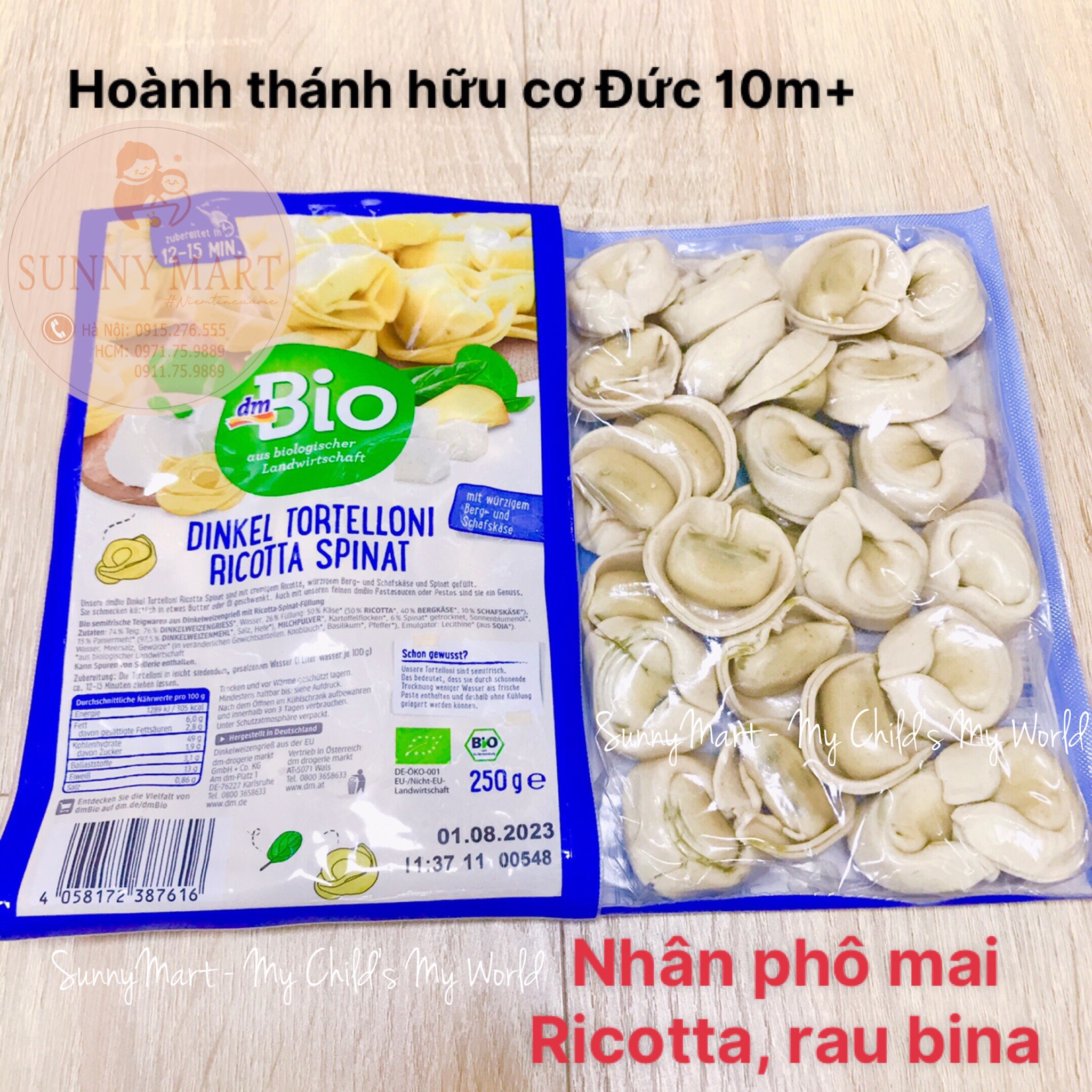 Hoành Thánh DmBio hữu cơ cho bé từ 10 tháng nội địa Đức