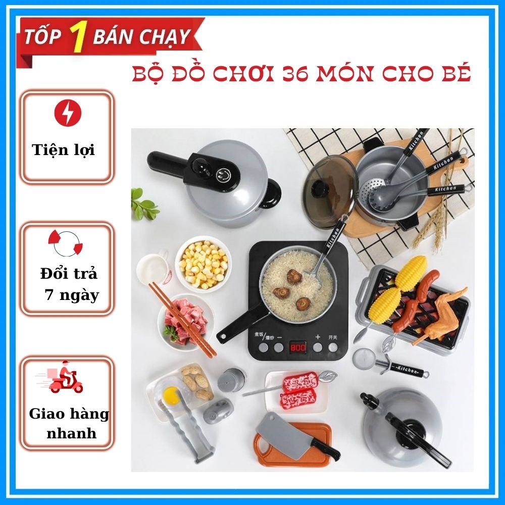 Bộ đồ chơi nấu ăn 36 món cho bé, bộ đồ chơi nấu ăn mini, bộ đồ chơi làm bếp cho bé, đồ chơi làm bêp, đồ làm bếp cho bé.