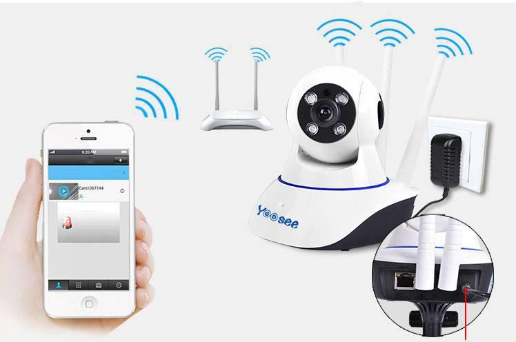 [HCM][ XẢ KHO ] Camera IP Wifi Yoosee 3 Râu 720P Chất Lượng Tốt Kết Nối Bằng Wifi- Cài Đặt Tự Động Dễ Dàng Hình Ảnh HD- Hồng Ngoại Quan Sát Ban Đêm- Phát Âm Thanh 2 Chiều- Xoay 360 Độ Trực Tiếp Trên Điện Thoại