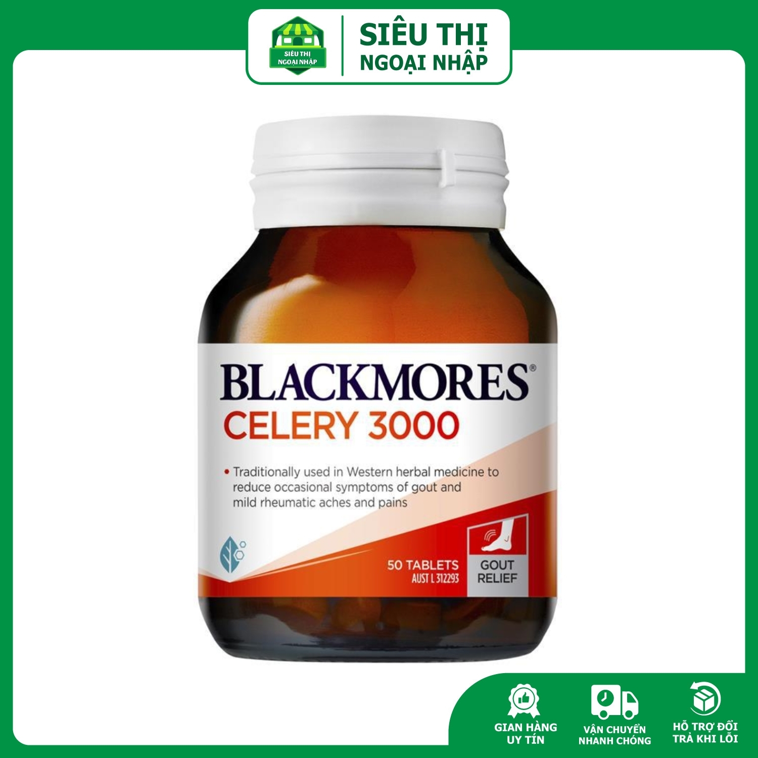Blackmores celery giảm gout 3000- viên 50