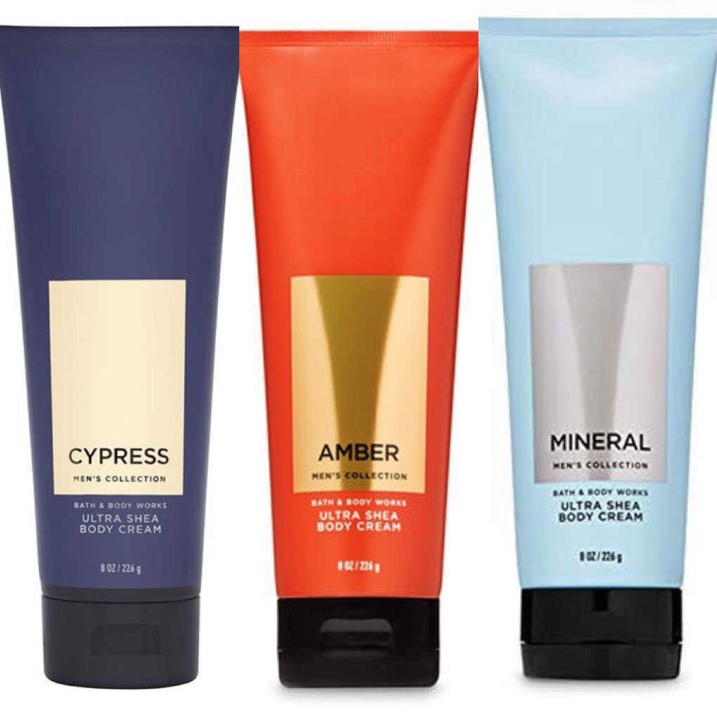 Kem dưỡng ẩm cơ thể cho nam giới Bath & Body Works Ultra Shea Body Cream Amber/Mineral/Cypress 226g/Smoked Old Fashioned