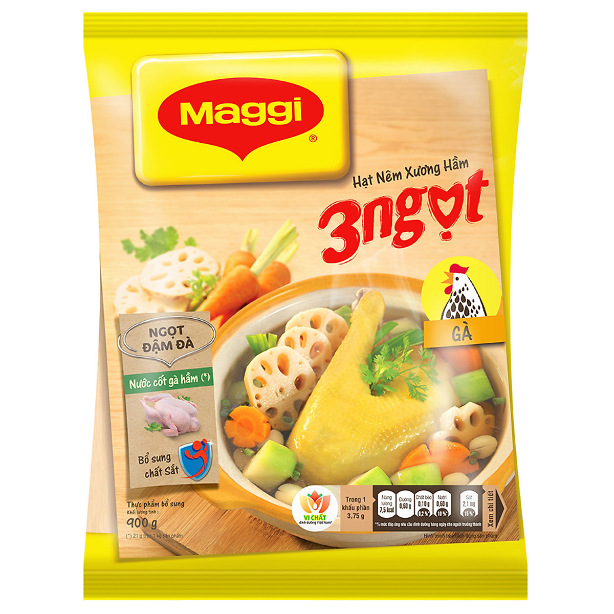 Hạt nêm maggi 3 ngọt vị gà