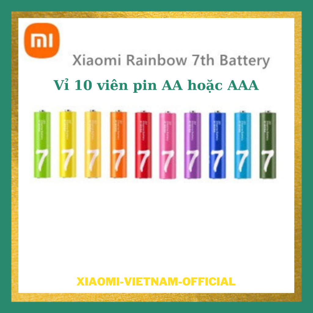 Pin xiaomi zmi rainbow 5 aa và 7 aaa vỉ 10 viên - pin aa/aaa xiaomi rainbow alkaline dung lượng cao