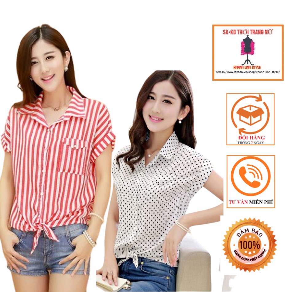 Sơ mi cánh dơi cột tà năng động - ao007