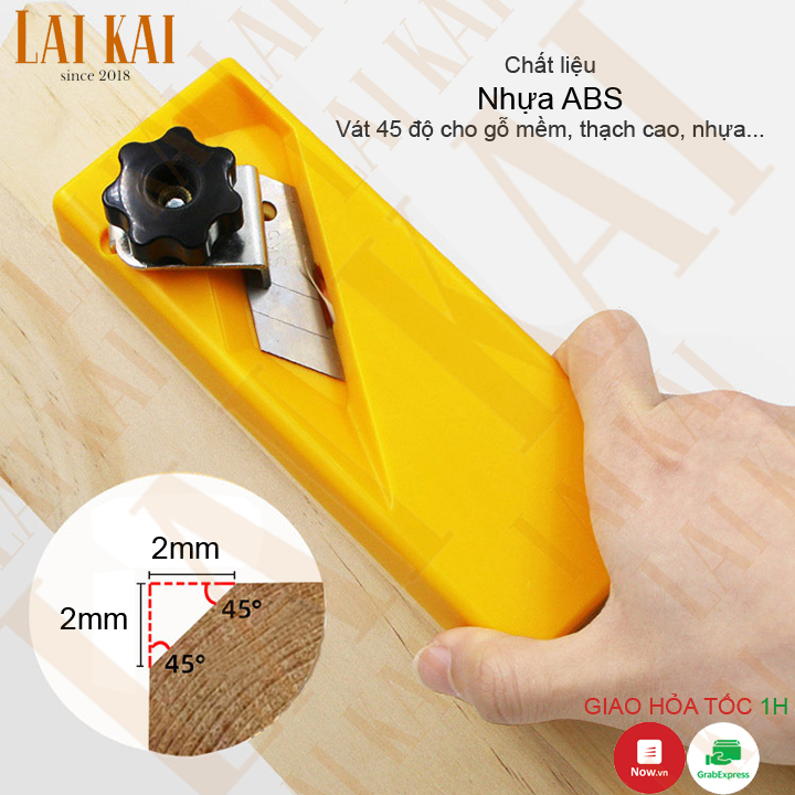 Dụng cụ gọt chỉ nẹp nhựa vát 45 độ