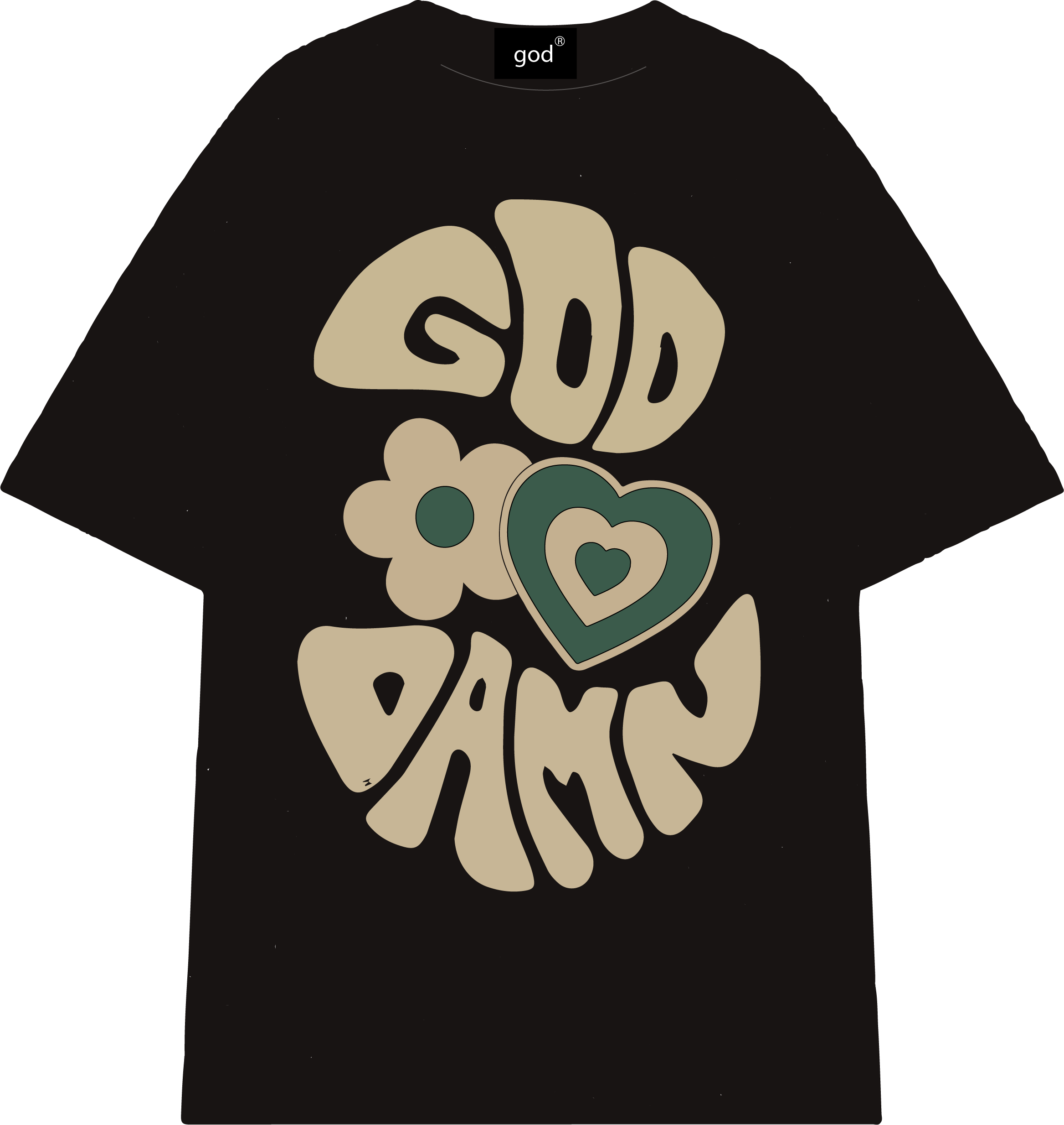 Áo god damn - black version