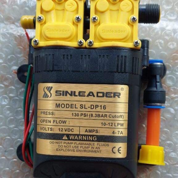 Bơm áp lực mini 12v bơm đôi sinleader, bơm cao áp mini 12v cực mạnh