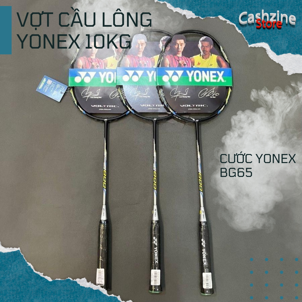 Vợt cầu lông Yonex cao cấp 100% Full Cacbon đan dây tốt BG65 lực căng 10kg tặng quấn vợt và bao vợt chuẩn thi đấu