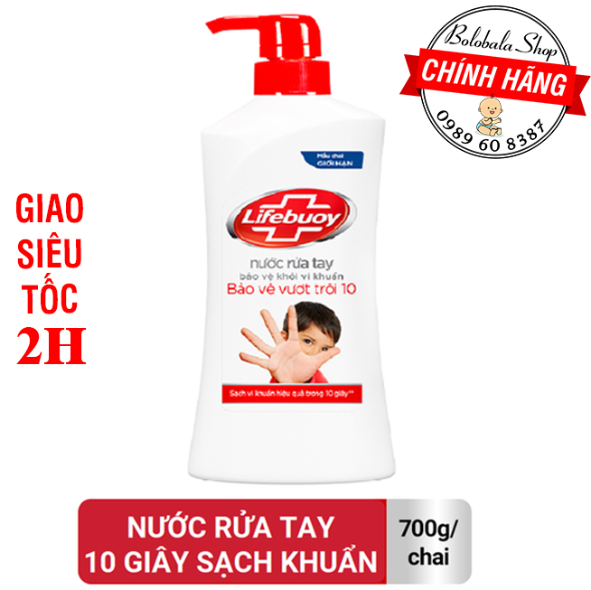 [HCM]Sữa rửa tay Lifebuoy bảo vệ vượt trội chai lớn 700g chính hãng
