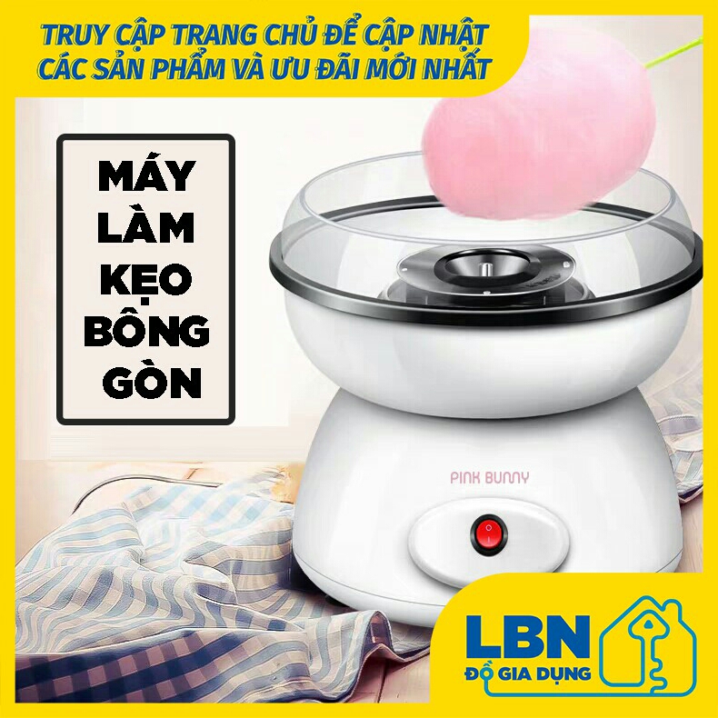 MÁY LÀM KẸO BÔNG GÒN HÃNG PINK BUNNY CANDY COTTON MINI TIỆN LỢI THÔNG MINH