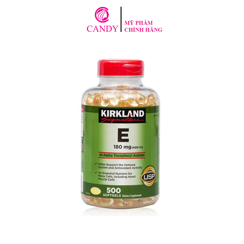 [Hoàn Tiền 8%][HCM]Viên Uống Đẹp Da Vitamin E 400 IU 500 Viên Kirkland Của Mỹ