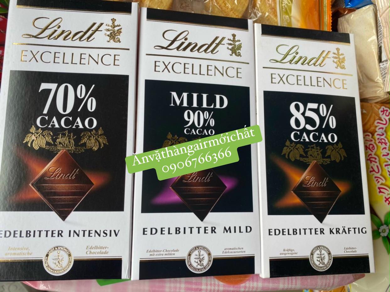 [New Date 1/2025]Socola Đắng Không Đường Lindt Excellence Thanh 100 gram