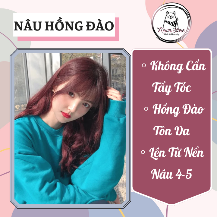 Thuốc nhuộm tóc màu nâu hồng đào