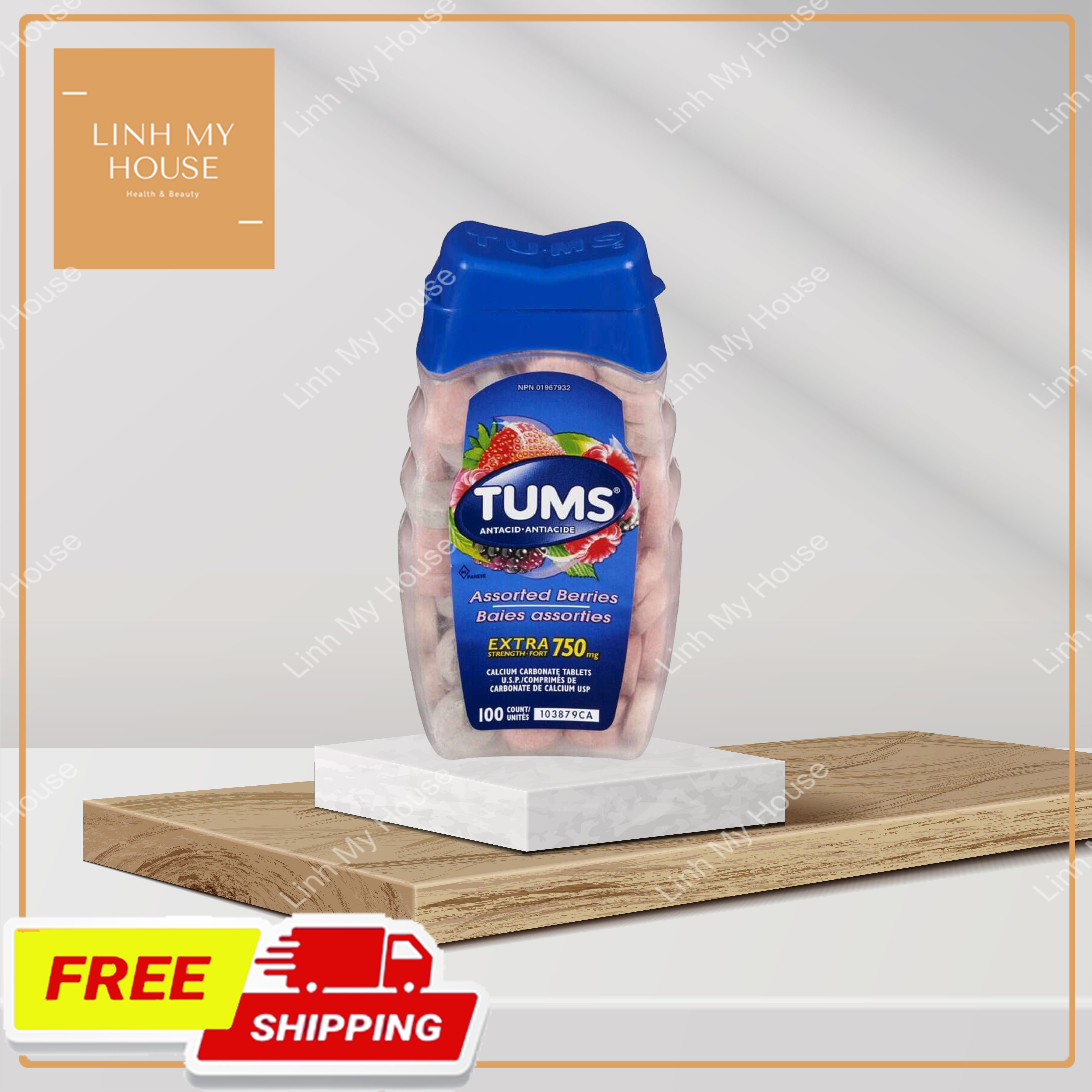 Tums - Viên nhai giảm đau dạ dày Tums Extra Strength của Mỹ