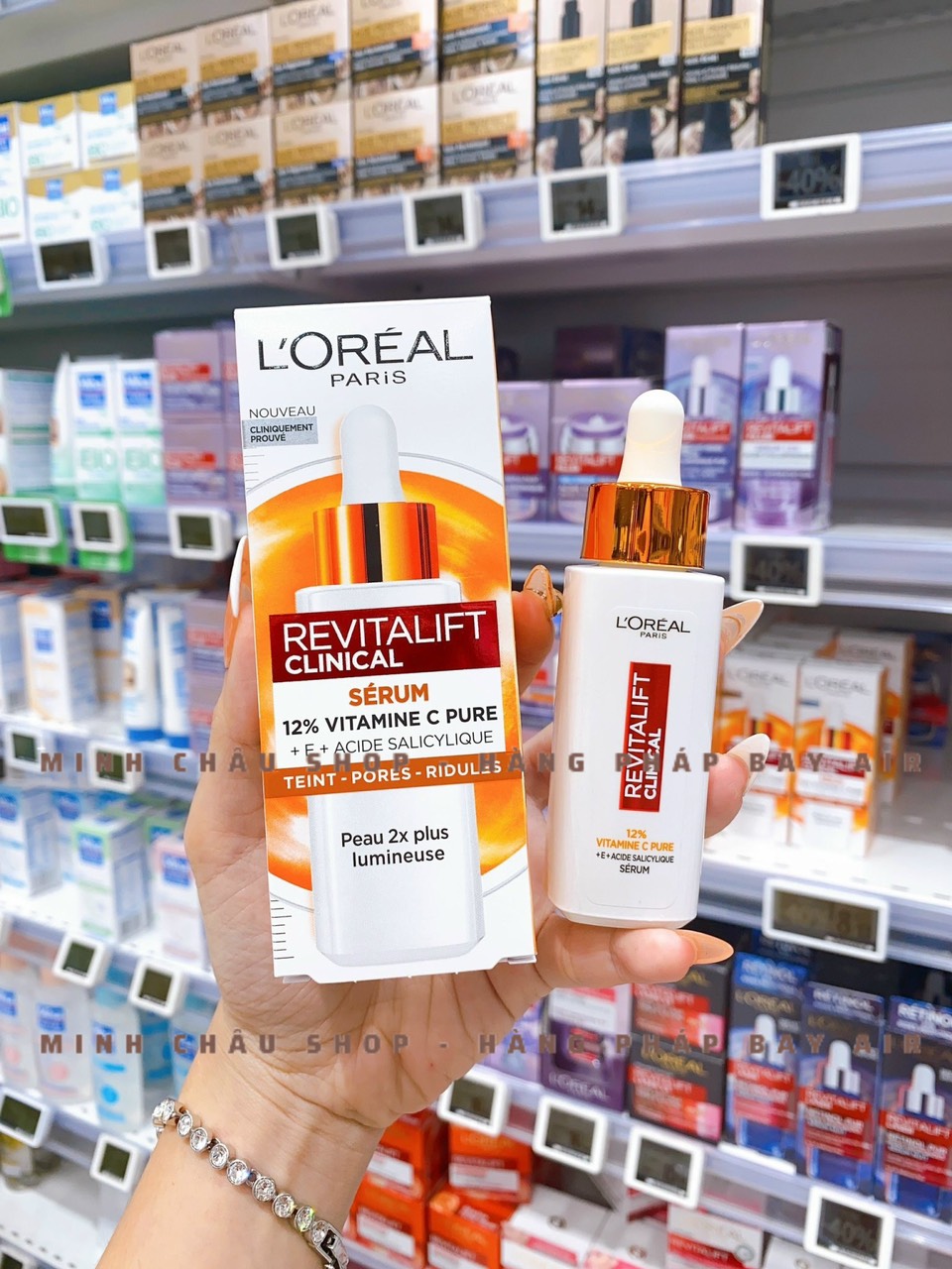Hàng Pháp] Serum Loreal giảm thâm nám-L'Oreal Paris Revitalift Derm Intensives 12% Pure Vitamin C+E+Salicylic Acid Serum