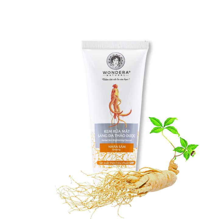 Rửa mặt sáng da thảo dược wondera nhân sâm