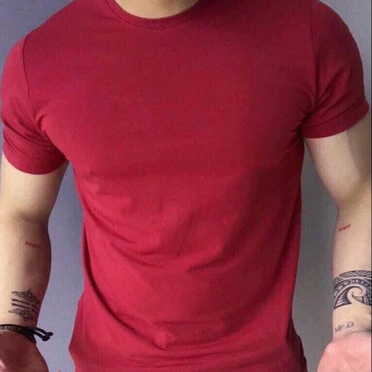 Round Neck T-Shirt for Men and Women, Plain Style, Short Sleeves, Thick 4-Way Stretch Cotton Fabric That Does Not Fade. - 7