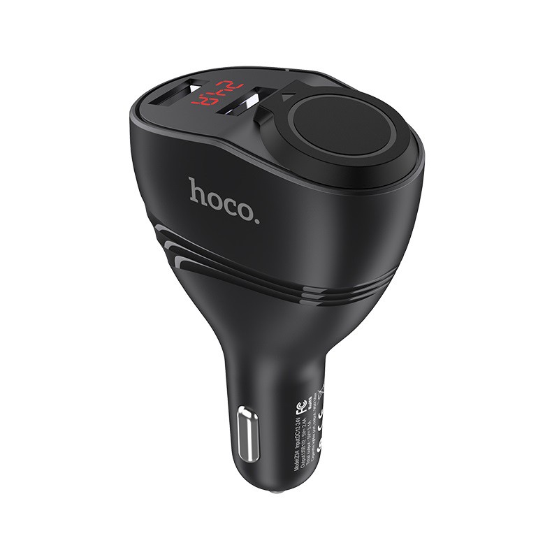 Tẩu Sạc Xe Hơi Hoco Z34 2 Cổng Sạc USB, 1 Cổng Châm Thuốc - BH 1 Năm
