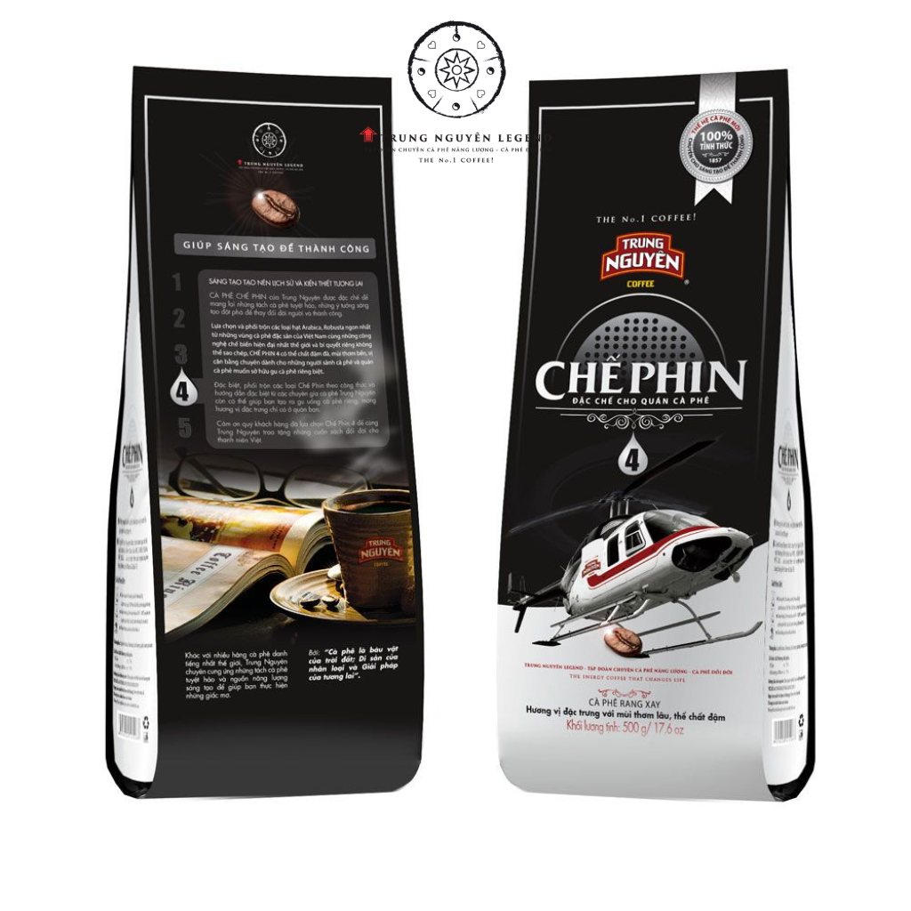 ( Free Ship MAX ) Cà Phê Rang Xay Chế Phin Loại 4  Trung Nguyên - Gói 500gr