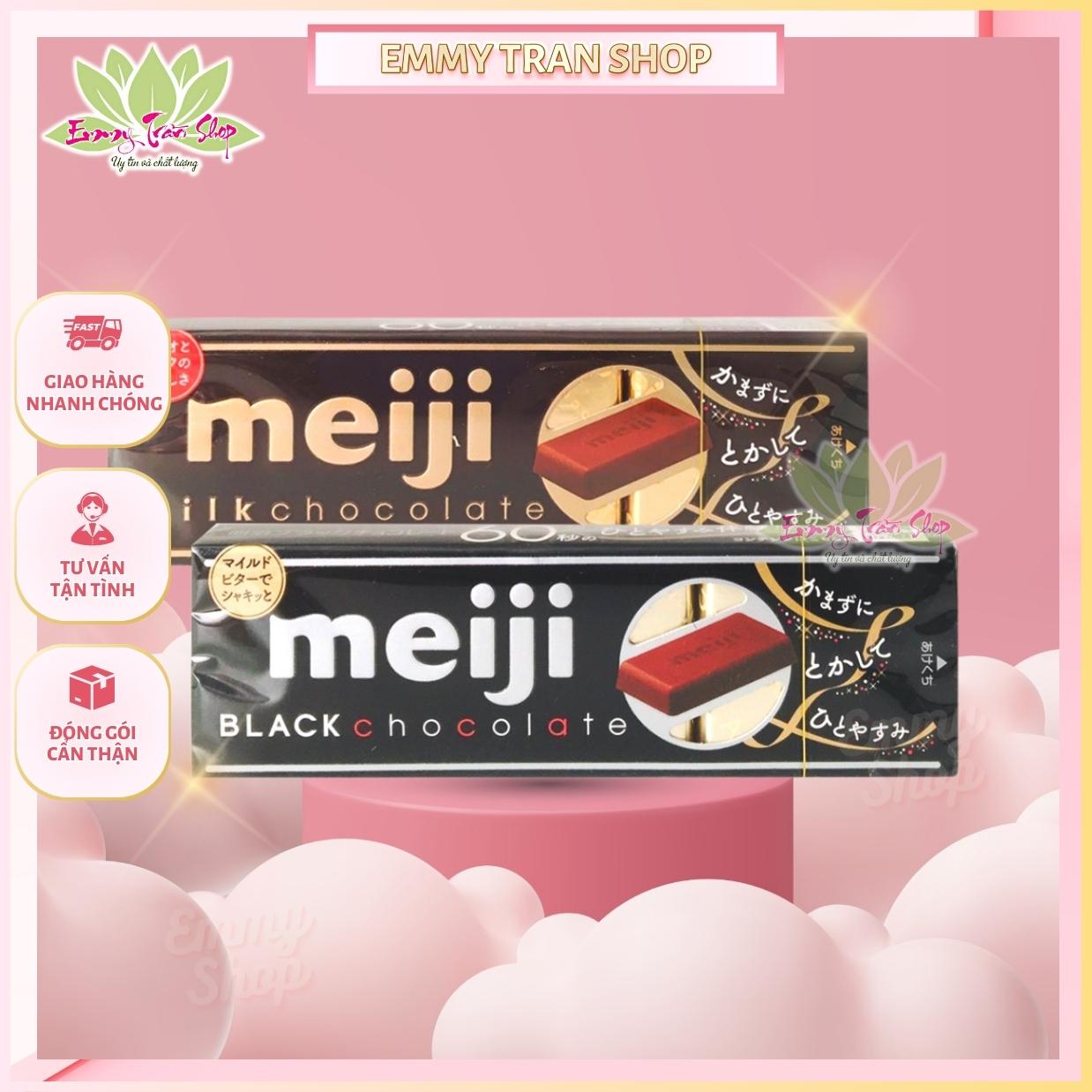 Socola Sữa / Socola Đen MEIJI Milk / Black Chocolate Hộp 41gr Gồm 10 Viên, Nhập Khẩu Từ Nhật - Emmytran Shop