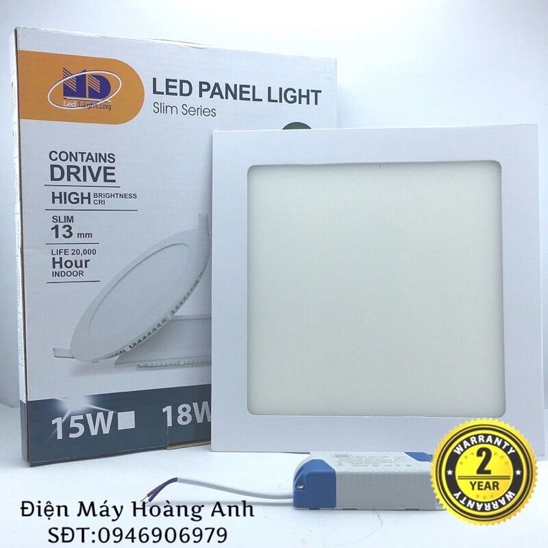 Bảo hành 2 năm, đèn led âm trần siêu mỏng vuông 15w,18w,24w md led lighting