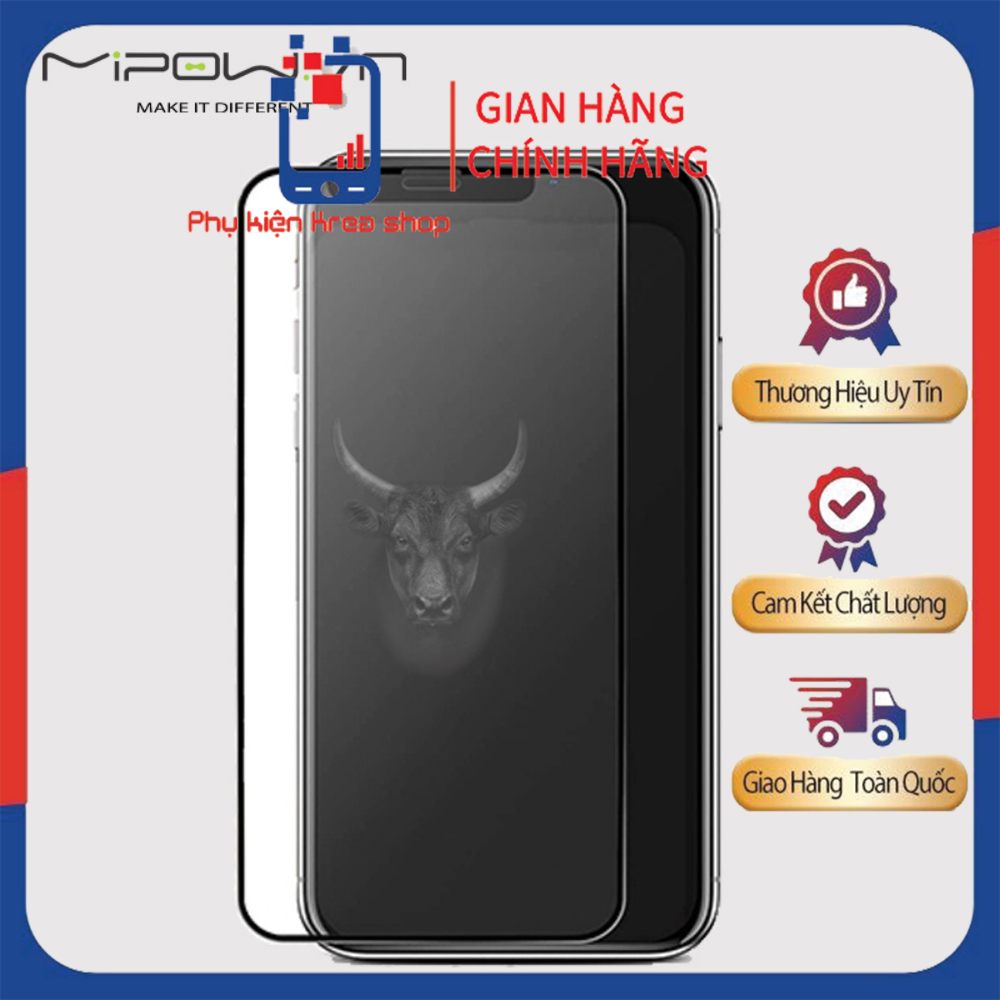 Miếng dán cường lực mipow kingbull iphone 13 pro/ 13 pro max - kính cường lực mipow kingbull premium silk hd dành cho iphone13/13 pro/13 pro max - hàng chính hãng - krea shop