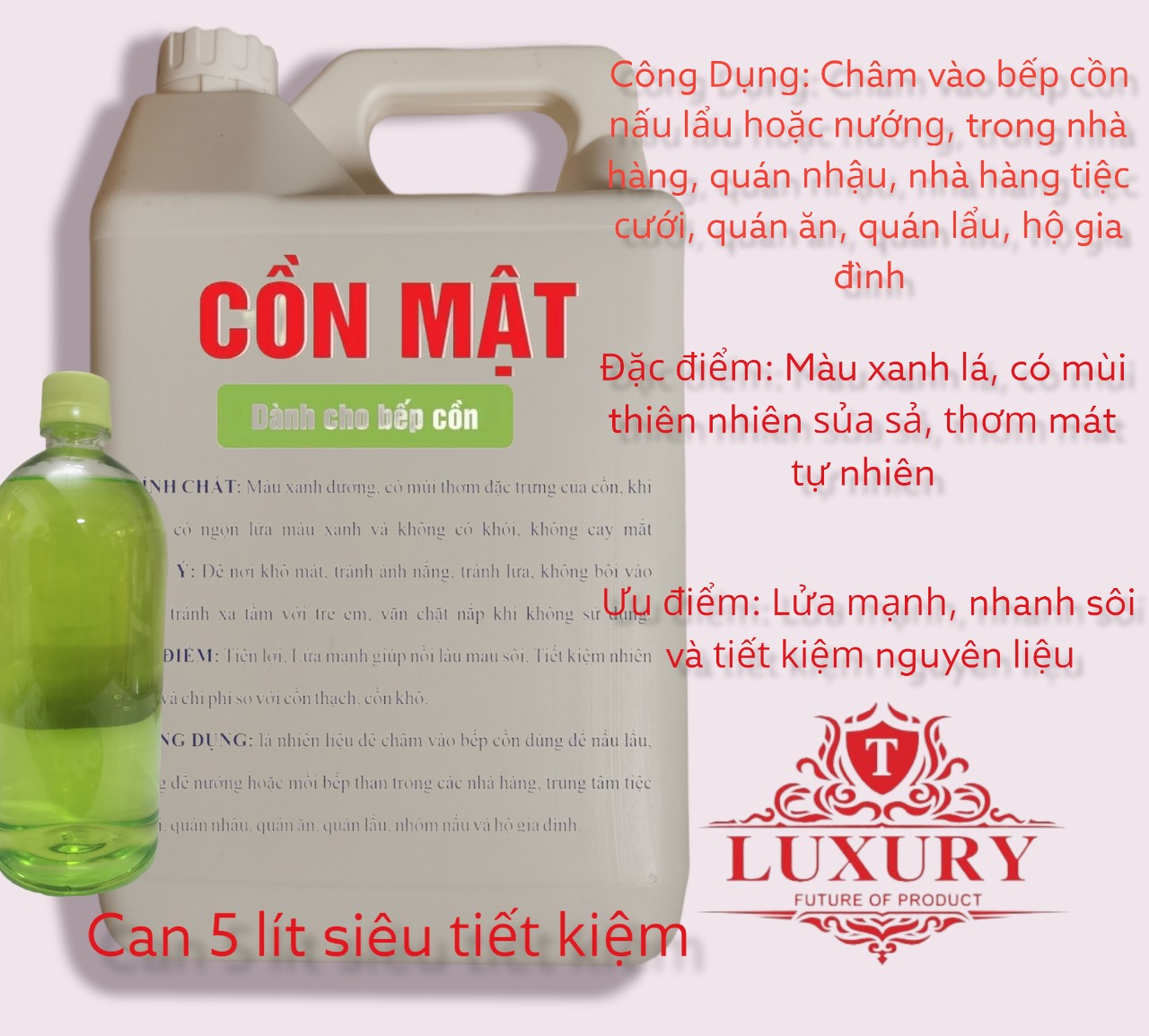 Cồn Mật can 5 lít giá siêu tiết kiệm