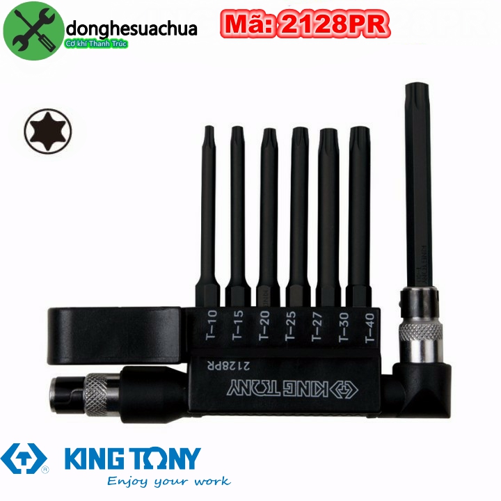 Bộ vít lục giác sao lỗ 7 cây kingtony 2128pr