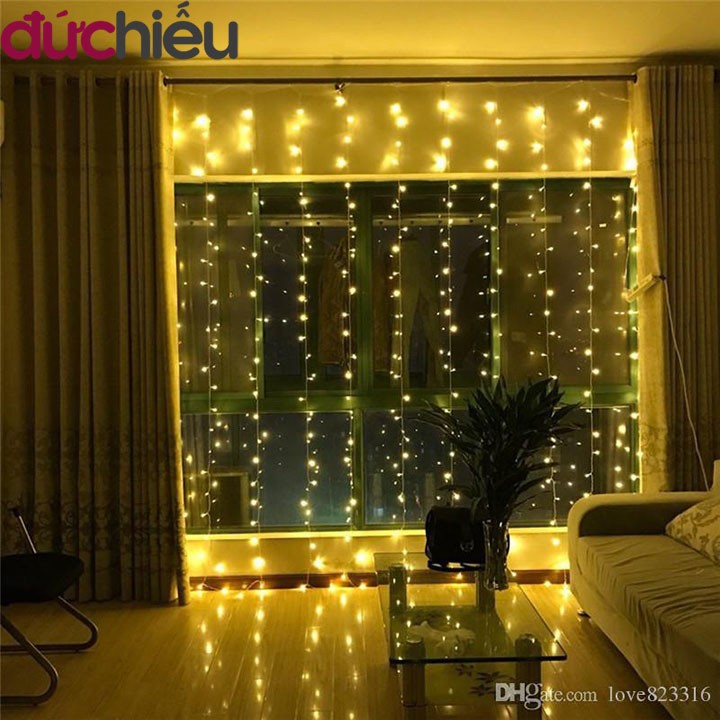 Dây đèn LED rèm trang trí, đèn màn trang trí tết, đèn chớp nháy đủ màu