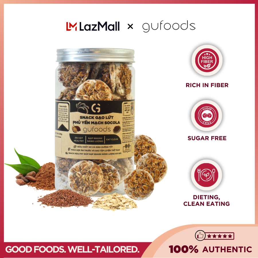 GUfoods brown-rice diet snack with various flavors - Healthy, Convenient, Suitable for Clean eating