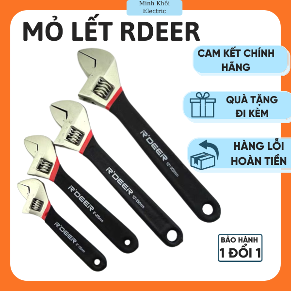 Mỏ lết RDEER đa năng 8 inch, 10 inch, 12 inch, mỏ lết đa năng, mỏ lết công nghiệp rdeer, cờ lê rdeer