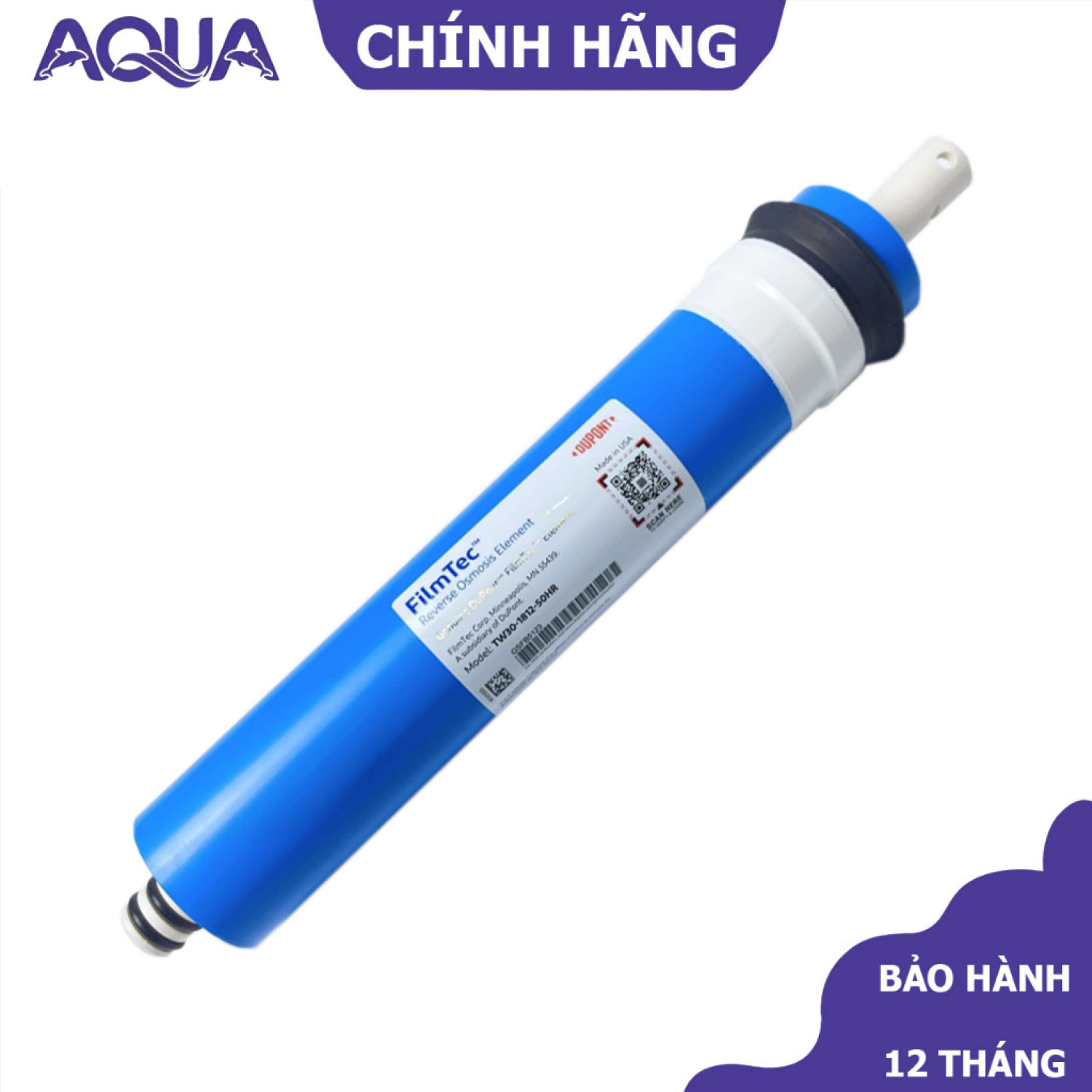 Lõi số 4 máy lọc nước - màng lọc RO Dupont Filmtec - Dow Filmtec - Chính hãng