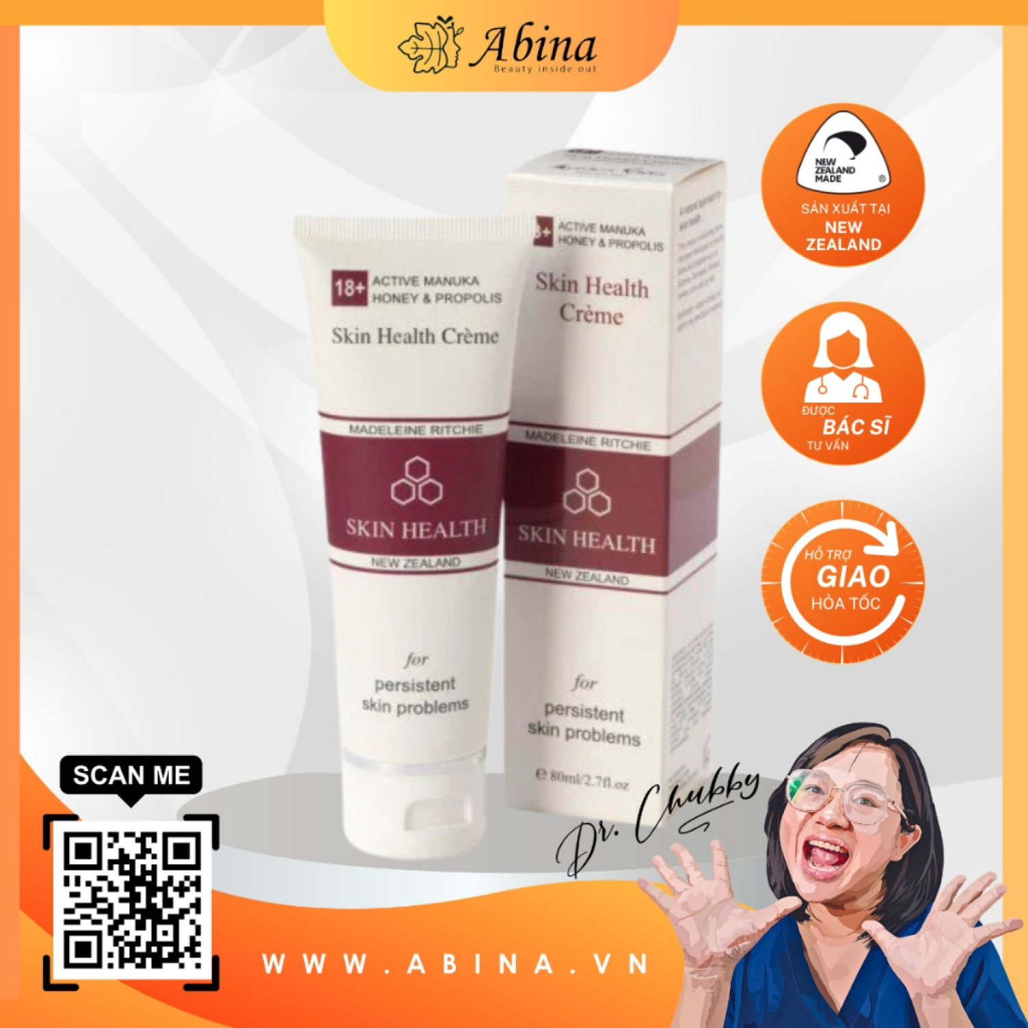 Kem Mật Ong Madeleine Ritchie Manuka Skin Health Tuýp 40ml - Dr Chubby