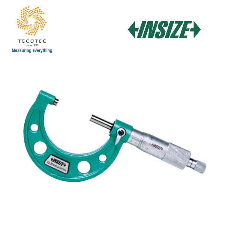 Panme đo ngoài cơ khí 25-50mm, model: 3203-50a, hãng sản xuất insize
