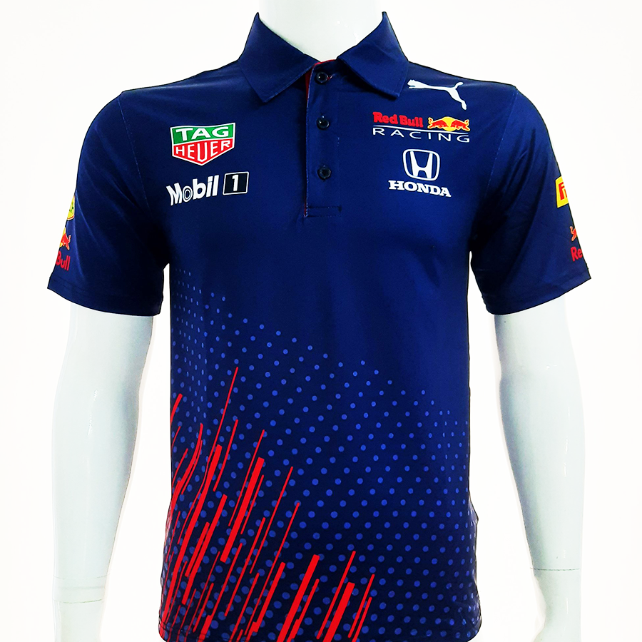 Áo thun nam có cổ tem xe RedBull