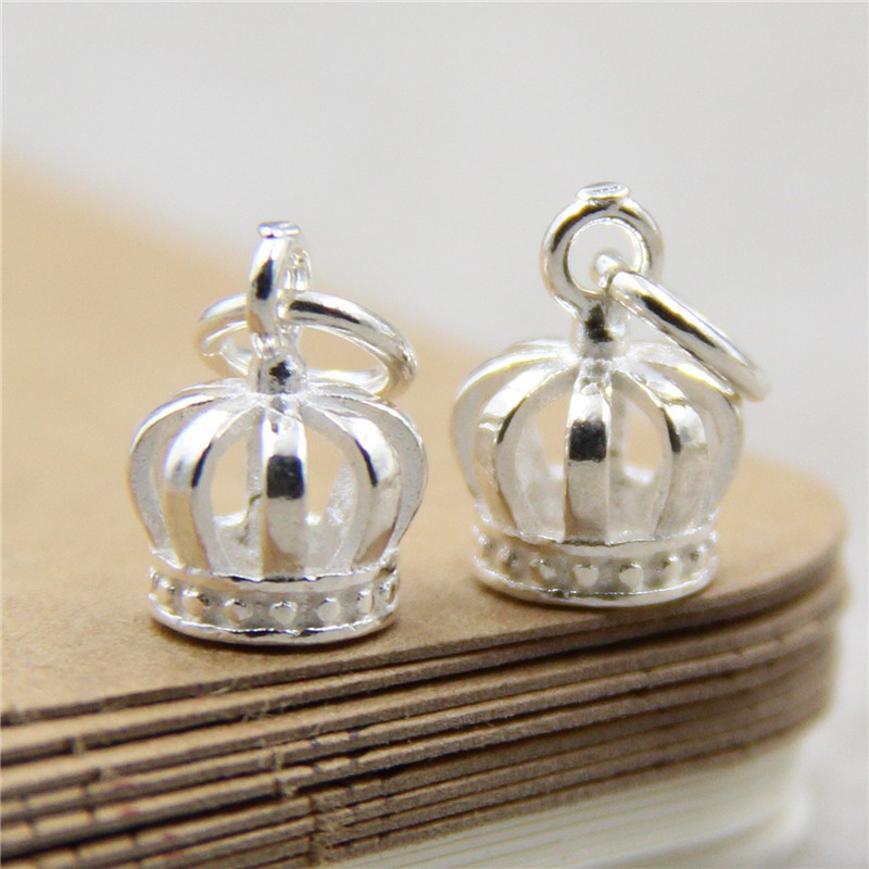 Charm bạc móc treo vương miện queen - charm bạc 925 - mã cb380