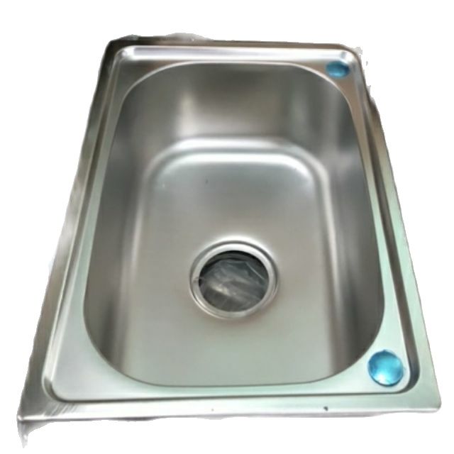 Chậu rửa chén inox 1 hộc - đầy đủ bộ xả- kích thước 60x45cm