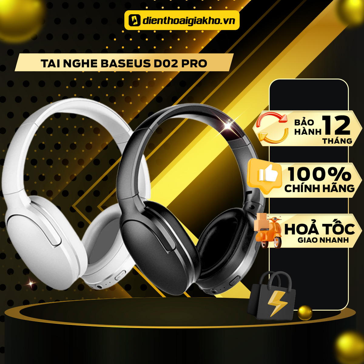 Tai nghe chụp tai không dây cao cấp Baseus Encok Wireless headphone D02 Pro, Tai Nghe Thể Thao Bluetooth 5.0, Tai Nghe Rảnh Tay, Tai Nghe Nhét Tai Cho Điện Thoại iPhone Xiaomi