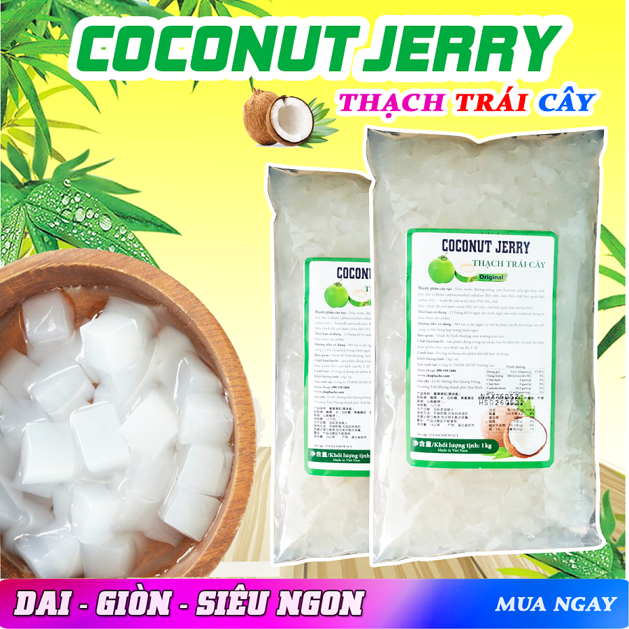 [Siêu Sale] Thạch dừa Topping 1kg | Dai giòn thơm ngon | Giá tốt nhất thị trường | Tobee Food
