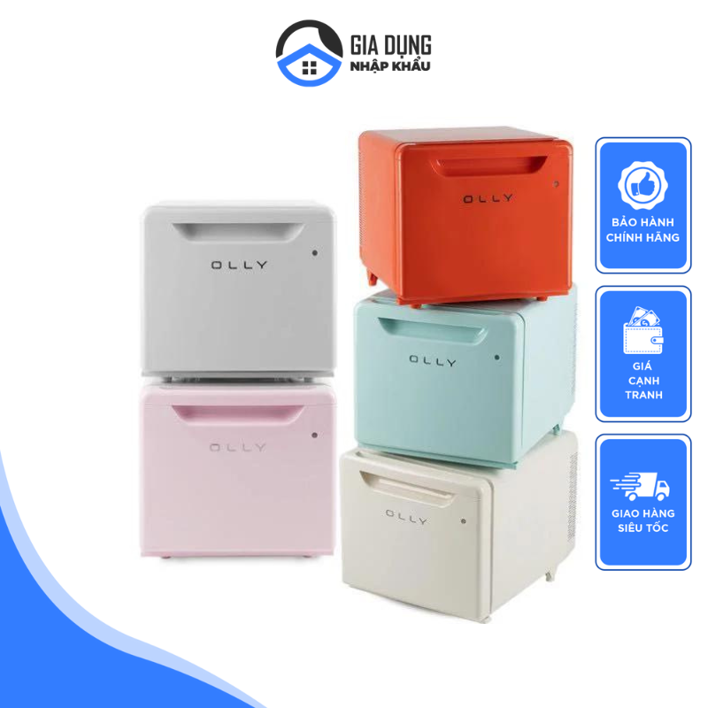 Tủ lạnh mini olly, tủ lạnh đựng mỹ phẩm, dung tích 24l, tiết kiệm điện năng, bảo quản thực phẩm, đồ uống, mỹ phẩm tiện dụng, nội địa hàn