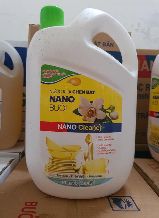 Nước rửa chén bát NANO SUZY hương bưởi 4KG -Thành phần HỮU CƠ, chất lượng NHẬT BẢN